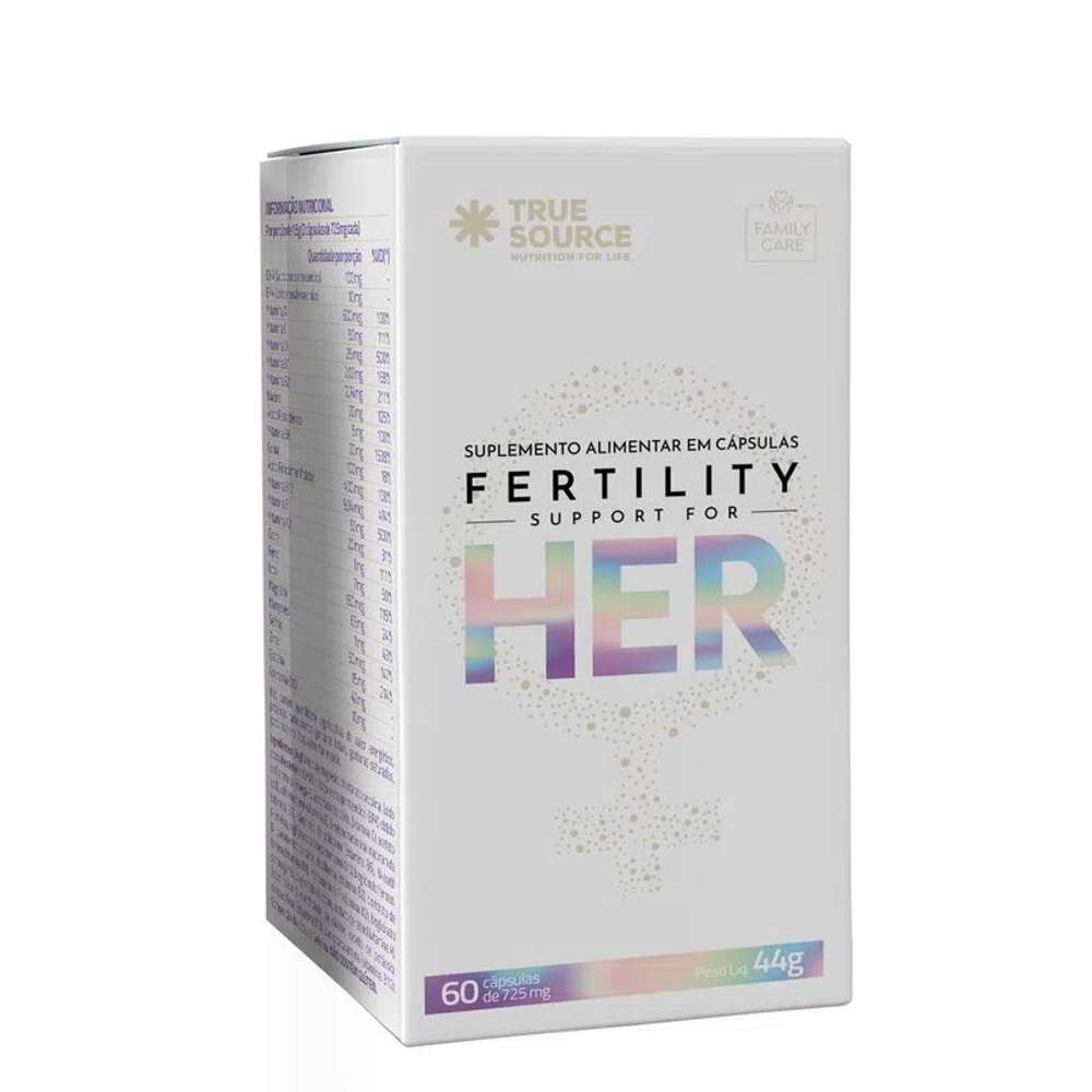 Multivitamínico Fertility Her 60 Cápsulas True Source Uninatural 