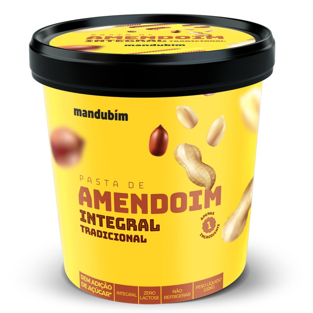 Pasta de Amendoim Integral (1,02kg) - Mandubim